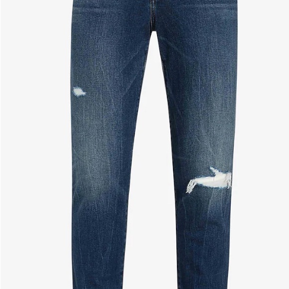 Express Men’s Slim Ripped Dark Wash Stretch Jeans NWT - Picture 5 of 8